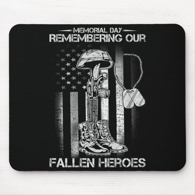 Memorial Day Remembering Fallen Heroes American Mouse Pad (Front)