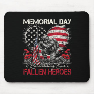 Memorial Day Remembering Fallen Heroes Flag Mouse Pad