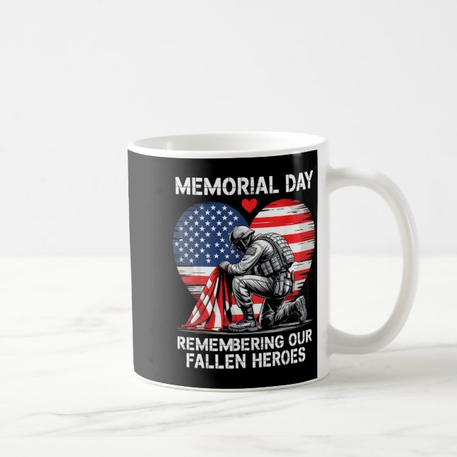 Memorial Day Remembering Fallen Heroes Patriotic Coffee Mug (Right)