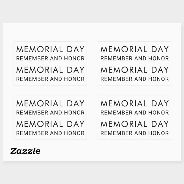 Memorial Day Stylish Font Sticker (Sheet)