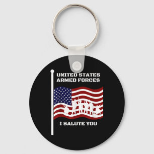 Memorial Day T Shirt United States Armed Forces I Keychain
