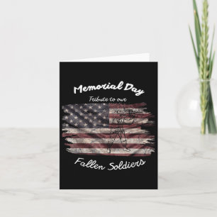 Memorial Day Usa Flag Fallen Soldier Military Patr Card