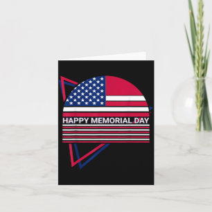 Memorial Day USA Flag Patriotic Happy Memorial Day Card