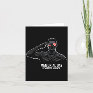 Memorial Day USA Flag Remember Honour Premium Card