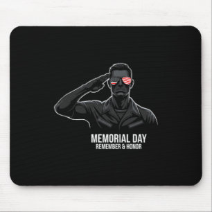 Memorial Day USA Flag Remember Honour Premium Mouse Pad