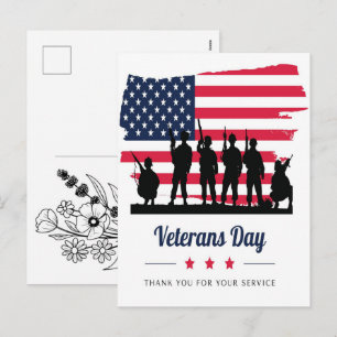 Memorial Day Veterans Tribute American Flag 2026 Holiday Postcard