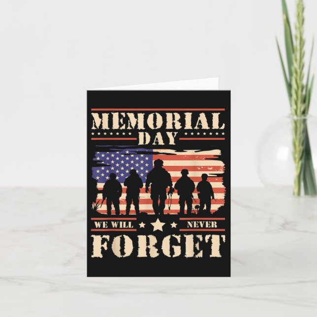 Memorial Day We Will Never Forget _1  Card (Front)