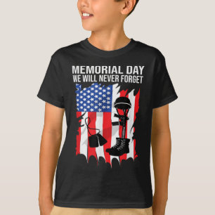 Memorial Day We Will Never Forget Veterans Day T-Shirt