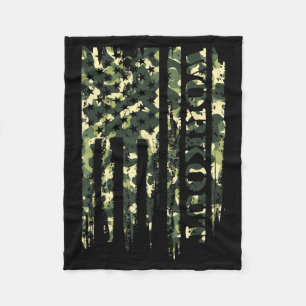 Memorial day workout usa flag memorial day 2 Memor Fleece Blanket