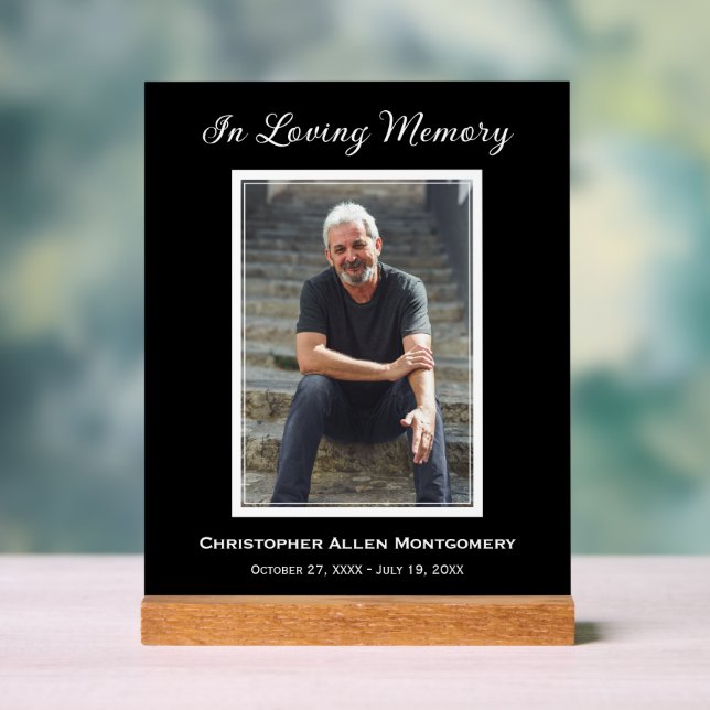 Mémorial de la photo de simple funérailles (Neutre)