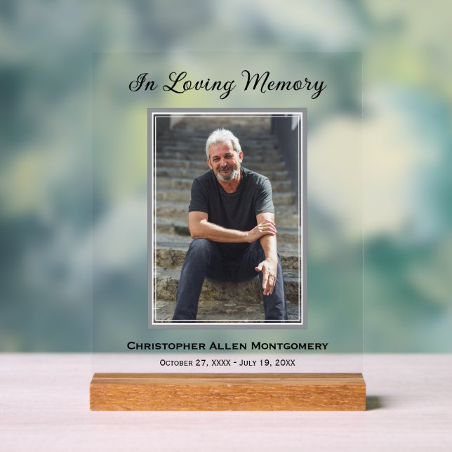 Mémorial de la photo de simple funérailles (Neutre)