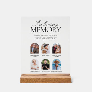 Mémorial de mariage à photos multiples En souvenir