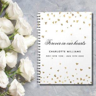 Mémorial du livre d'or blanc coeurs