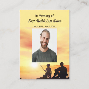 Memorial Father Son Fishing Fisherman Business Card