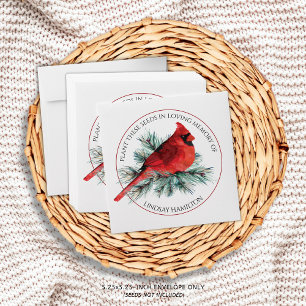 Memorial Flower Seeds Cardinal Pine Favour Envelope