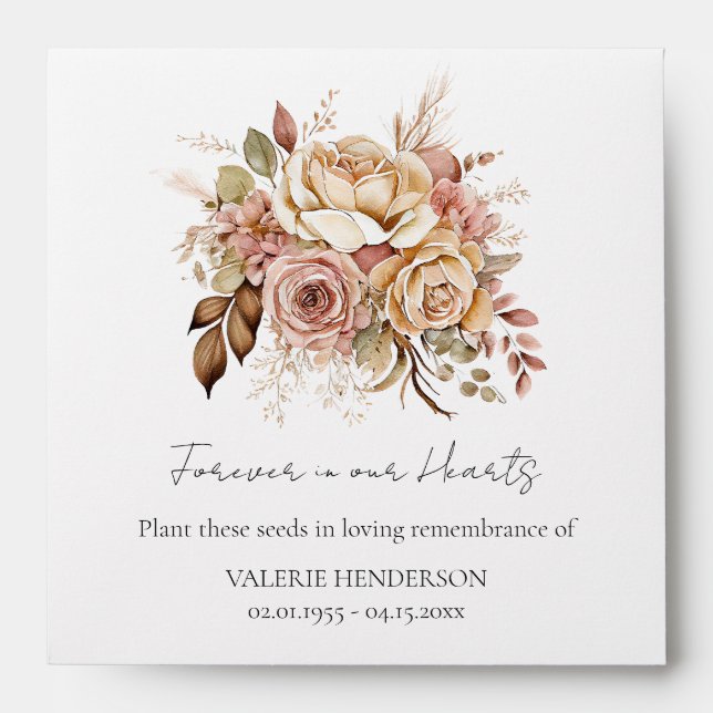 Memorial Flower Seeds Funeral Keepsake Envelope (Front)