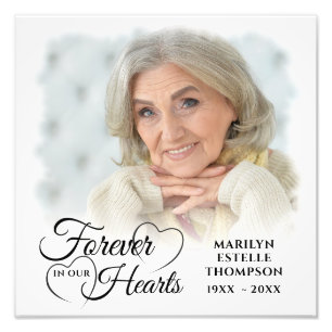 Memorial FOREVER IN OUR HEARTS 2 Photos Photo Print