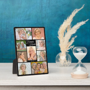 Memorial FOREVER IN OUR HEARTS Photo Collage Black Plaque