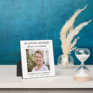 Memorial Forever In Our Hearts Photo Plaque