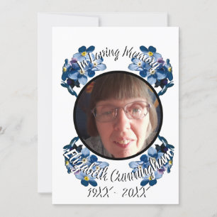 Memorial Forget Me Not Floral Photo Program