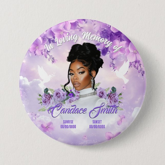 Memorial Funeral Button (Front)