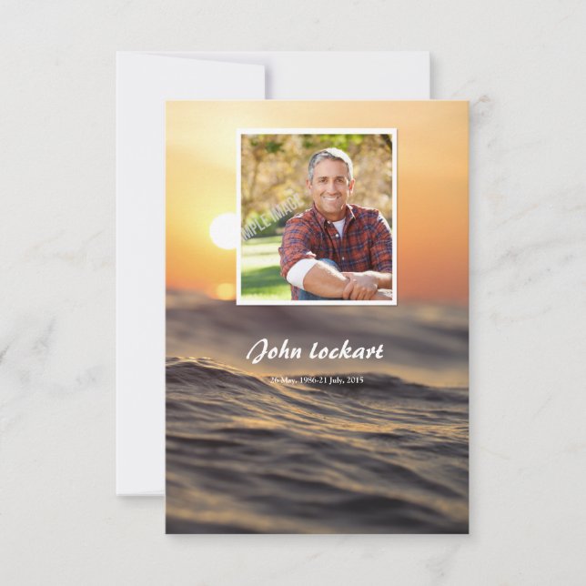 Memorial Funeral Card (Front)
