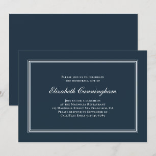 Memorial Funeral Classic and Simple Elegant Invitation