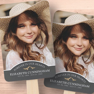Memorial Funeral Classic Custom Photo Remembrance Hand Fan