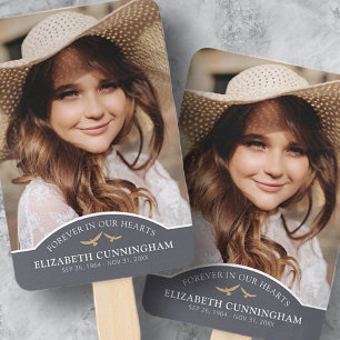 Memorial Funeral Classic Custom Photo Remembrance Hand Fan