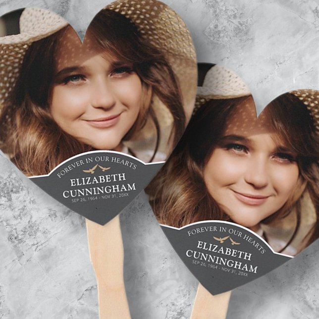 Memorial Funeral Classic Custom Photo Remembrance Hand Fan (Creator Uploaded)
