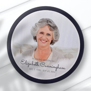 Memorial Funeral Clouds in Heaven Modern Photo 2 Inch Round Button
