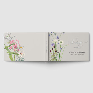 Memorial Funeral In Loving Memory Wildflowers Guest Book