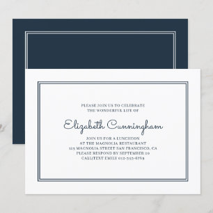 Memorial Funeral Modern and Simple Elegant Invitation