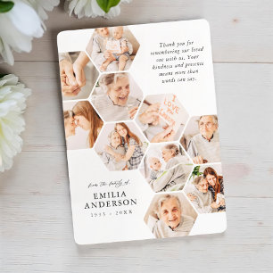 Memorial Funeral Modern Simple 10 Photos Card