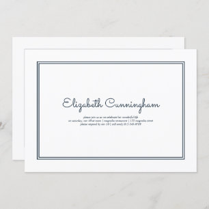 Memorial Funeral Modern Simple Elegant Invitation