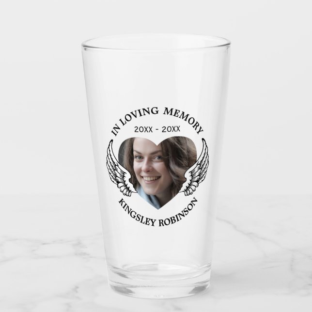 Memorial Funeral Photo Glass (Front)