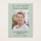 Memorial Funeral Photo Sage Green Prayer Card