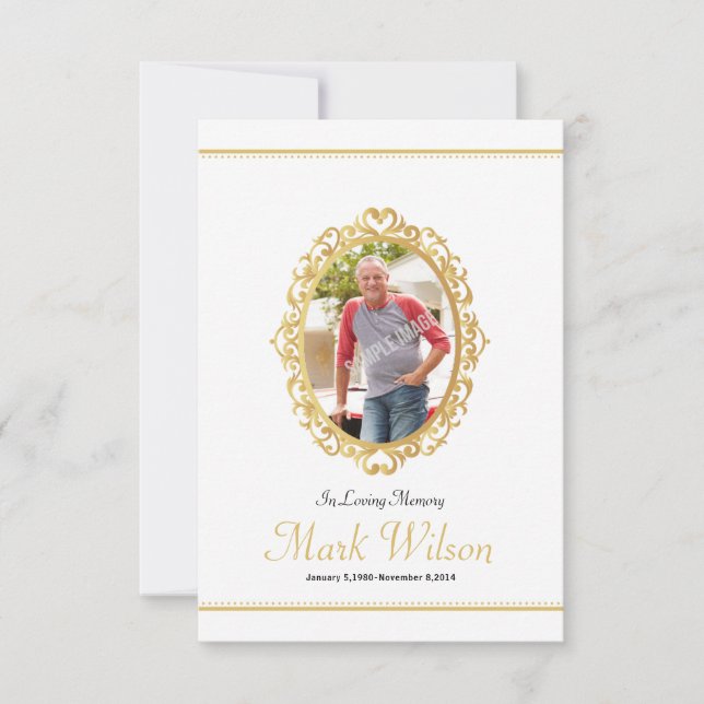 Memorial Funeral Program Card Template (Front)