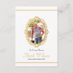 Memorial Funeral Program Card Template