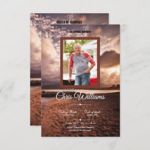 Memorial Funeral Program Card Template