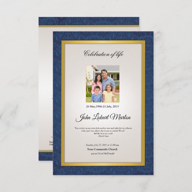 Memorial Funeral Program Template (Front/Back)