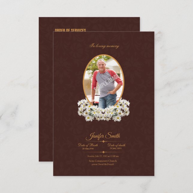 Memorial Funeral Program Template (Front/Back)