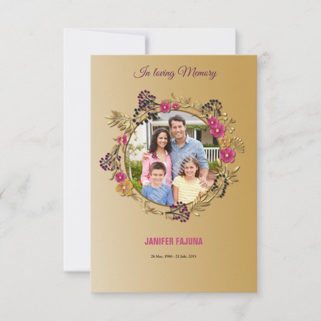 Memorial Funeral Program Template (Front)