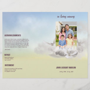 Memorial Funeral Program Template Brochure