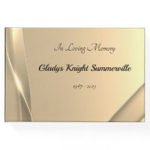 Memorial Funeral Service Guestbook | Golden Glow