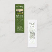 Memorial Funeral with Irish Blessing Prayer Card