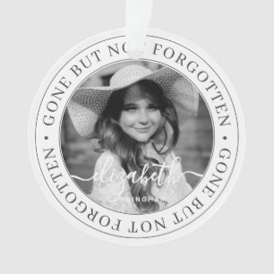 Memorial Gone But Not Forgotten Elegant Chic Photo Ornament