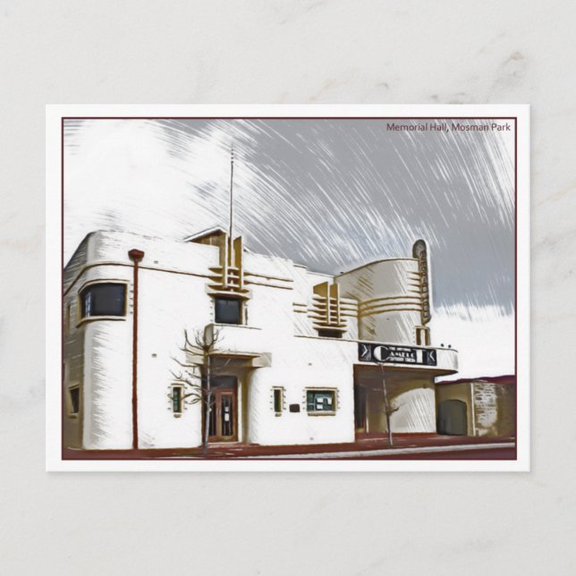 Memorial Hall, Mosman Park Postcard (Front)