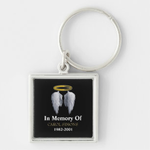 Memorial Halo & Angel Wings Keychain