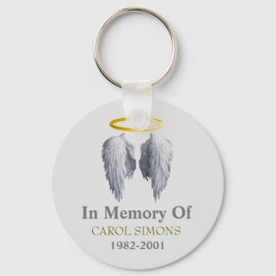 Memorial Halo & Angel Wings Keychain